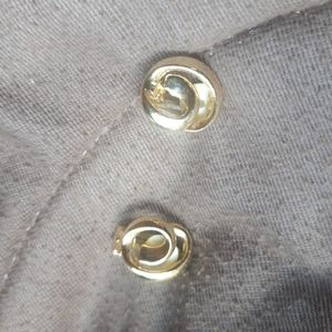 Clip on Gold color vintage earrings